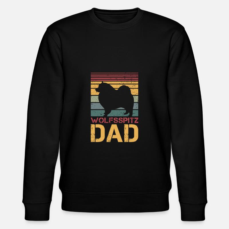 Wolfsspitz Dad - Stanley/Stella Unisex Bio-Sweatshirt CHANGER  - Schwarz