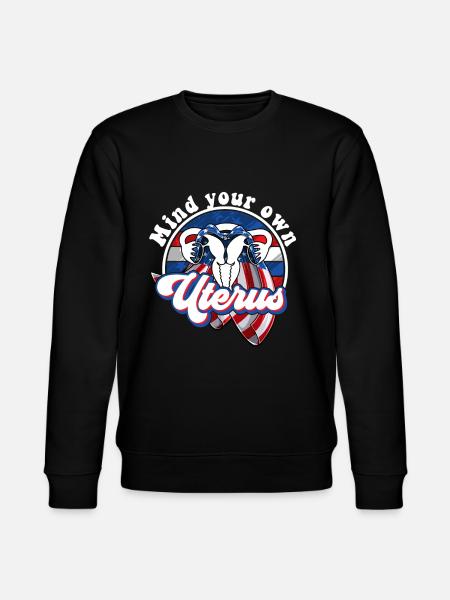 Mind your own uterus - Stanley/Stella Unisex Bio-Sweatshirt CHANGER  - Schwarz