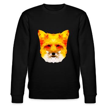 Schönes Fuchs-Polygon-Design - Stanley/Stella Unisex Bio-Sweatshirt CHANGER  - Schwarz - Vorne - Nik (191cm) & Marisol (170cm)