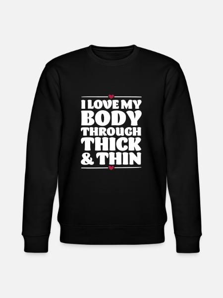 Liebe deinen Körper - Stanley/Stella Unisex Bio-Sweatshirt CHANGER  - Schwarz