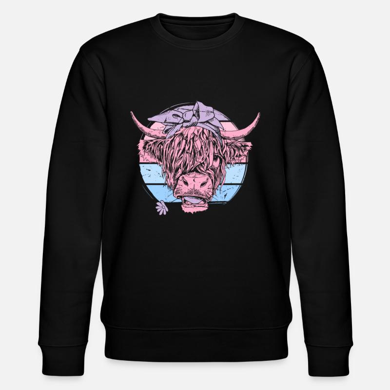Highland écossais Highland Cattle Highland - Sweat bio CHANGER Stanley/Stella Unisexe - noir