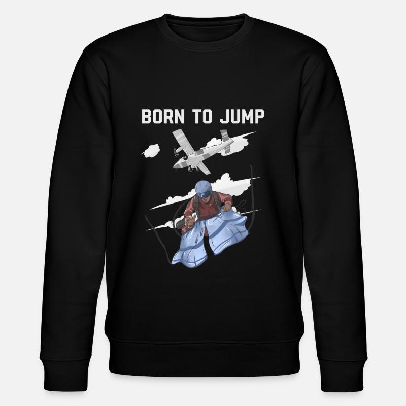 Parachutisme, né pour sauter - Sweat bio CHANGER Stanley/Stella Unisexe - noir