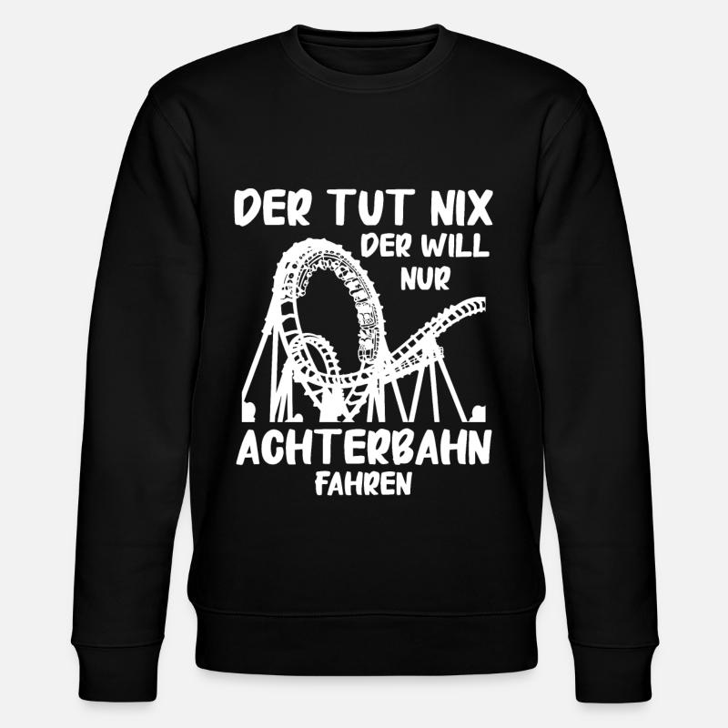 Achterbahn Freizeitpark Roller Coaster - Stanley/Stella Unisex Bio-Sweatshirt CHANGER  - Schwarz