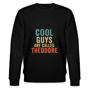 Cool guys are called Theodore - Stanley/Stella Unisex Bio-Sweatshirt CHANGER  - Schwarz - Vorne - Nik (191cm) & Marisol (170cm)
