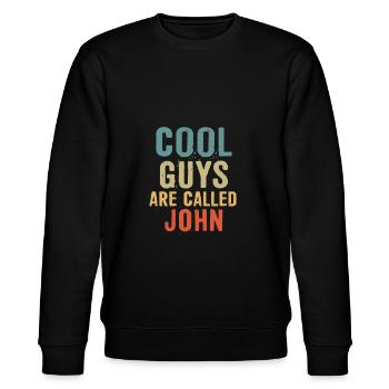 Cool guys are called John - Stanley/Stella Unisex Bio-Sweatshirt CHANGER  - Schwarz - Vorne - Nik (191cm) & Marisol (170cm)