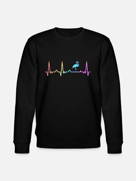 Flamingo Tier Rosa - Stanley/Stella Unisex Bio-Sweatshirt CHANGER - Schwarz