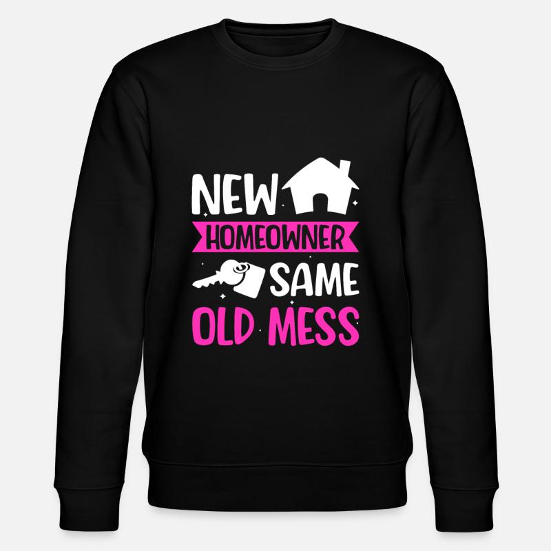 Neuer Hauseigentümer Hauseigentümer - Stanley/Stella Unisex Bio-Sweatshirt CHANGER  - Schwarz