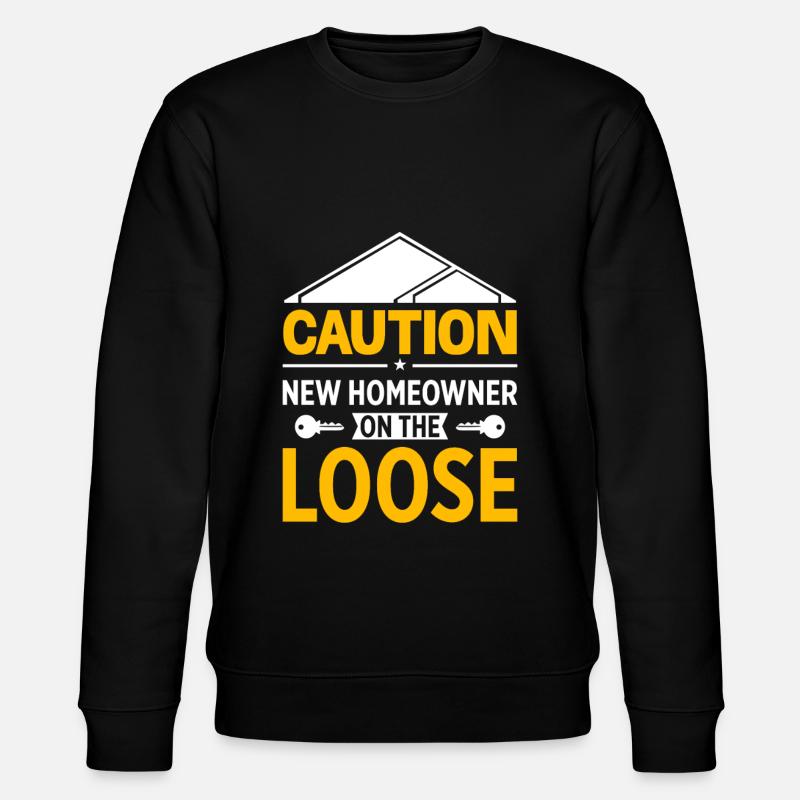 Neuer Hauseigentümer Hauseigentümer - Stanley/Stella Unisex Bio-Sweatshirt CHANGER  - Schwarz