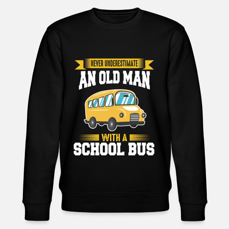 Bus Busfahrer Schulbus - Stanley/Stella Unisex Bio-Sweatshirt CHANGER - Schwarz