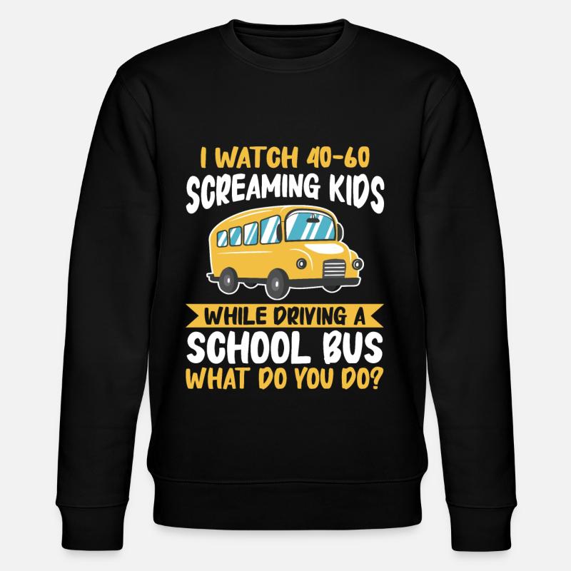 Bus Busfahrer Schulbus - Stanley/Stella Unisex Bio-Sweatshirt CHANGER  - Schwarz