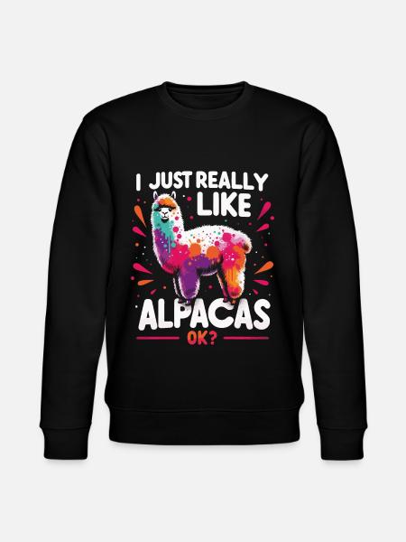 Alpaca Llama - Stanley/Stella CHANGER Unisex Organic Sweatshirt - black