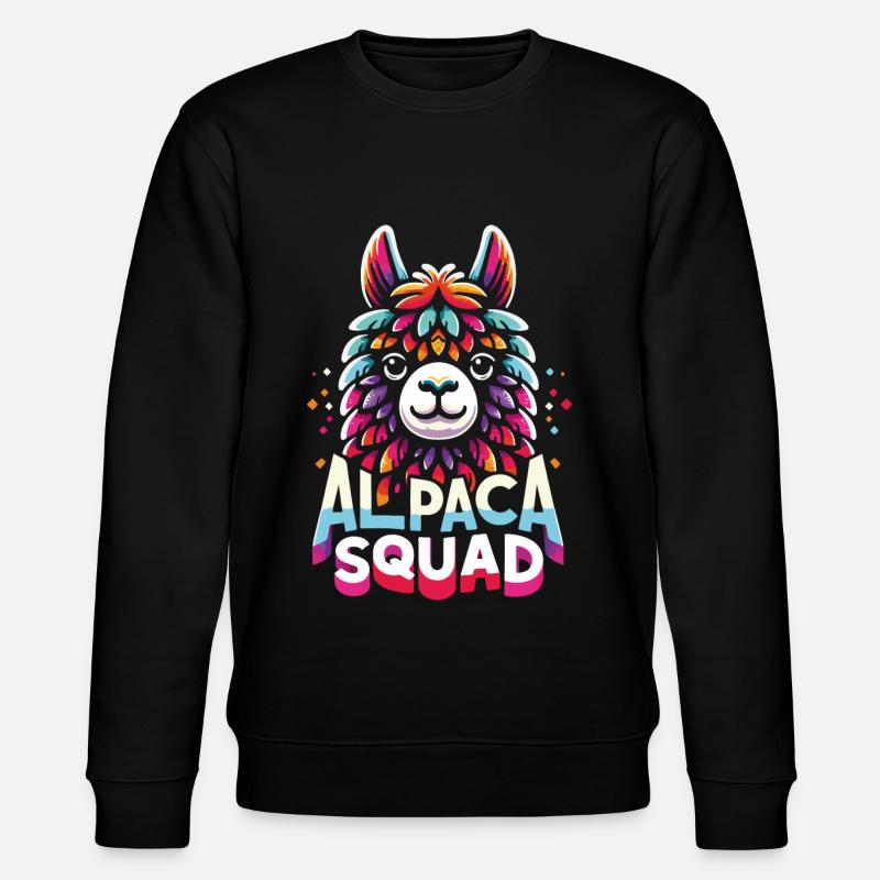 Alpaca Llama - Stanley/Stella CHANGER Unisex Organic Sweatshirt - black