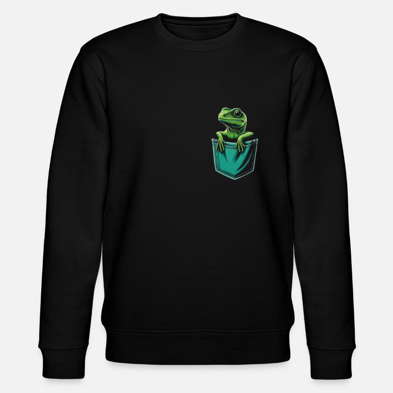 Lizard Reptile Lizards Animal - Stanley/Stella CHANGER Unisex Organic Sweatshirt - black