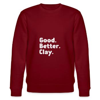 Good better Clay - Stanley/Stella CHANGER Unisex Organic Sweatshirt - burgundy - Front - Nik (191cm) & Marisol (170cm)