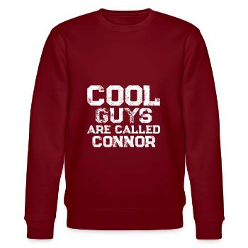 Cool guys are called Connor - Stanley/Stella CHANGER Unisex Organic Sweatshirt - burgundy - Front - Nik (191cm) & Marisol (170cm)