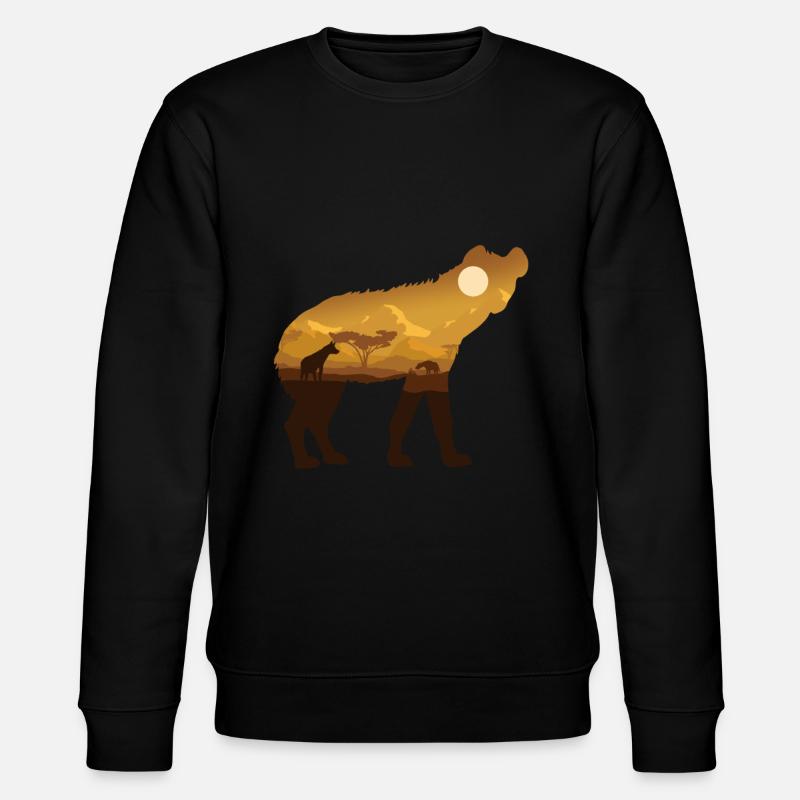 Safari-hyäne - Stanley/Stella Unisex Bio-Sweatshirt CHANGER  - Schwarz
