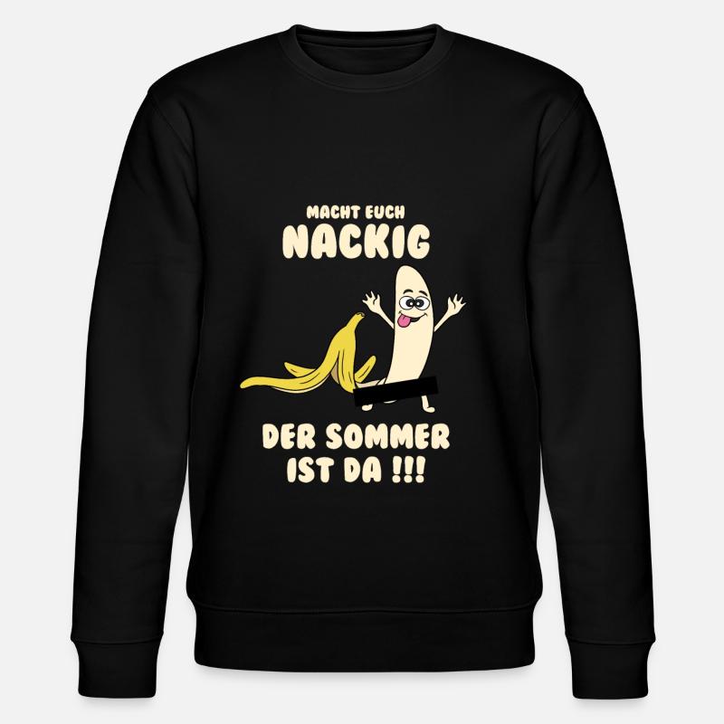 Banane Sommer - Stanley/Stella Unisex Bio-Sweatshirt CHANGER  - Schwarz
