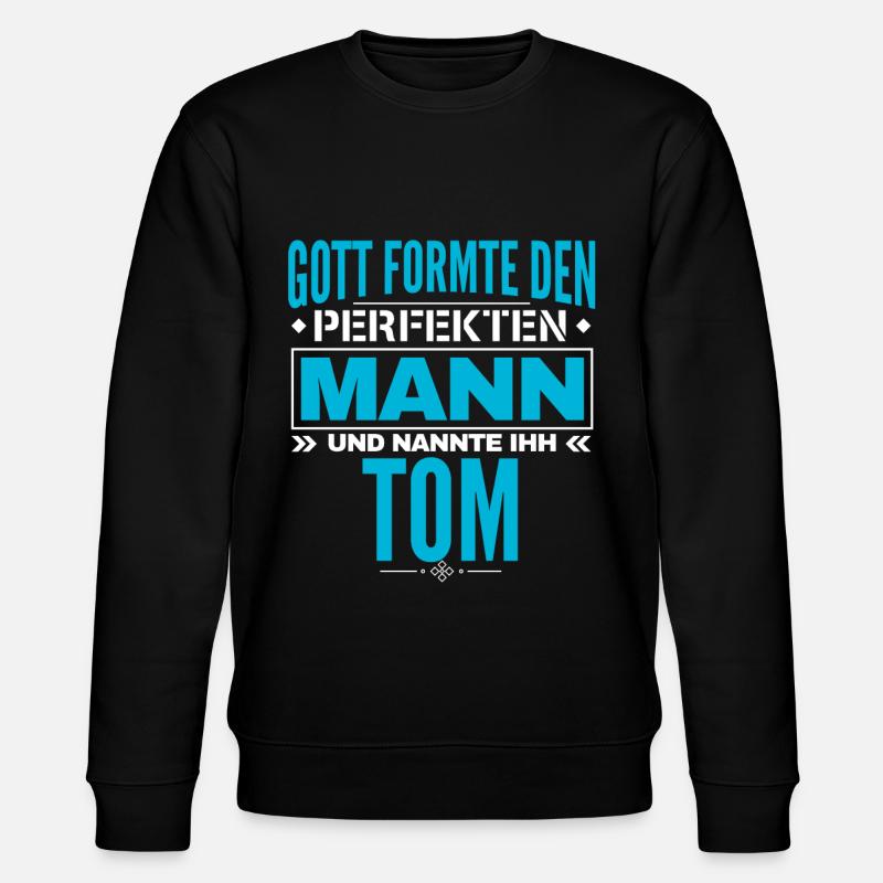 Tom Name Design - Stanley/Stella Unisex Bio-Sweatshirt CHANGER  - Schwarz