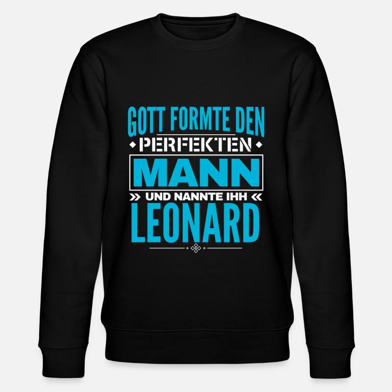 Leonard Name Design - Stanley/Stella Unisex Bio-Sweatshirt CHANGER  - Schwarz