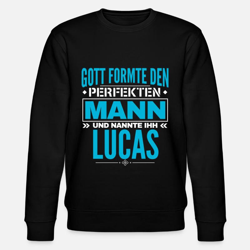 Lucas Name Design - Stanley/Stella Unisex Bio-Sweatshirt CHANGER  - Schwarz