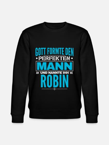 Robin Name Design - Stanley/Stella Unisex Bio-Sweatshirt CHANGER  - Schwarz