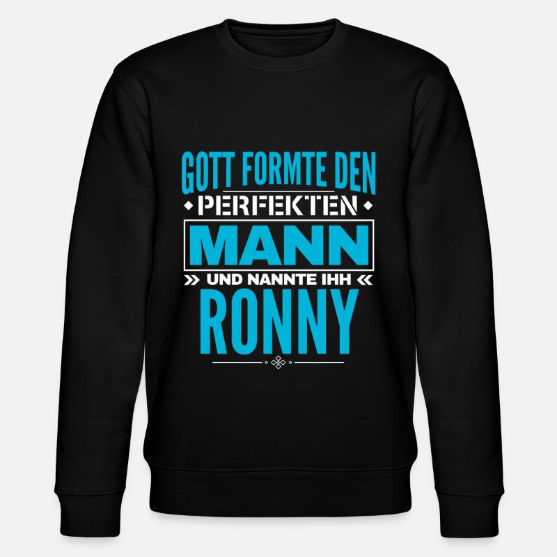 Ronny Name Design - Stanley/Stella Unisex Bio-Sweatshirt CHANGER  - Schwarz