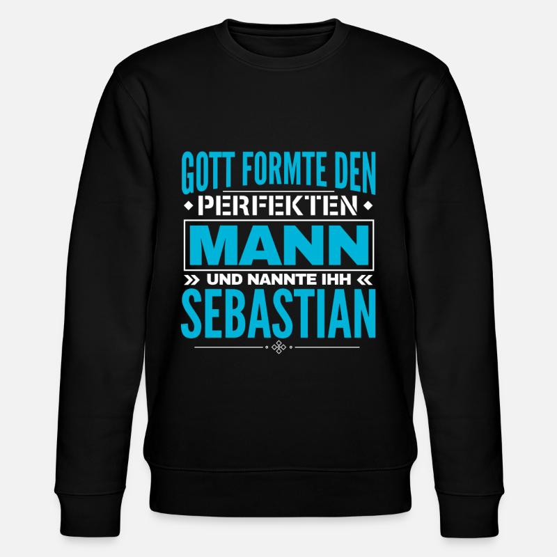 Sebastian Name Design - Stanley/Stella Unisex Bio-Sweatshirt CHANGER  - Schwarz