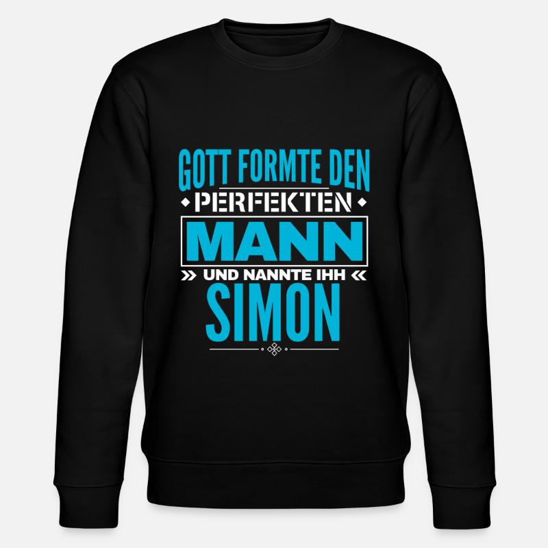 Simon Name Design - Stanley/Stella Unisex Bio-Sweatshirt CHANGER - Schwarz