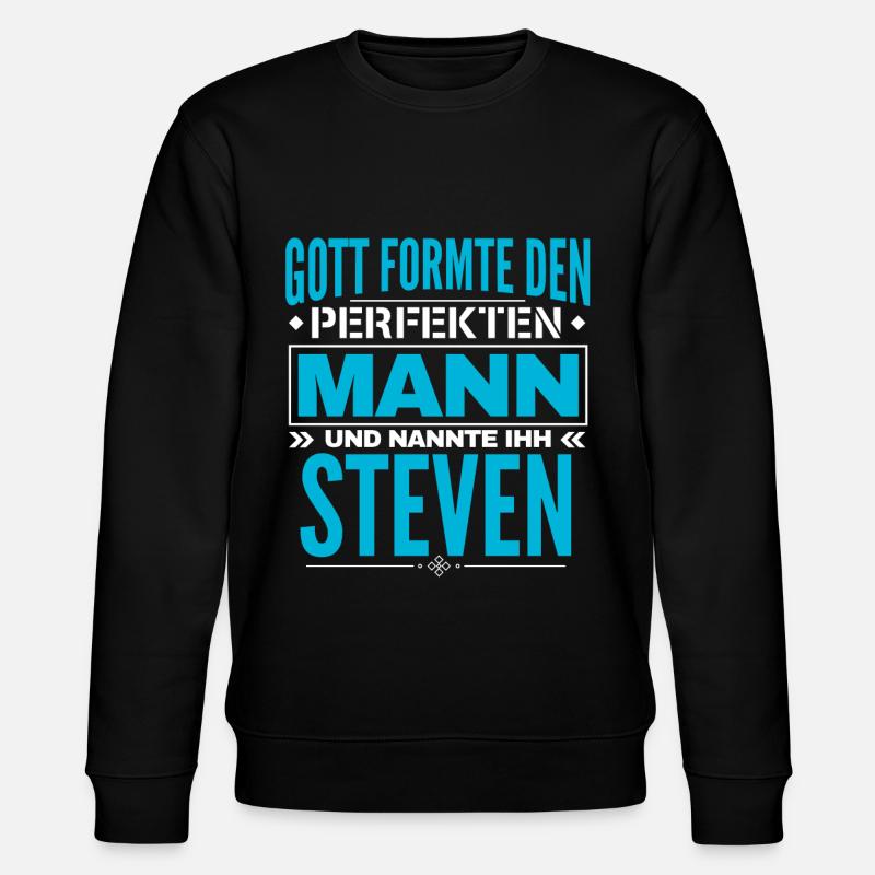Steven Name Design - Stanley/Stella Unisex Bio-Sweatshirt CHANGER  - Schwarz