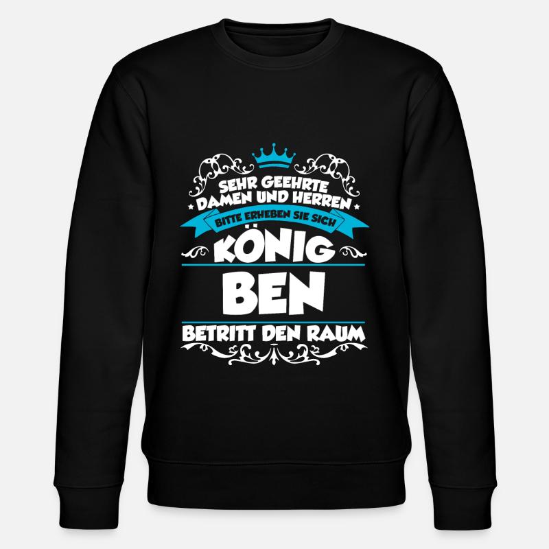Ben Name Design - Stanley/Stella Unisex Bio-Sweatshirt CHANGER  - Schwarz