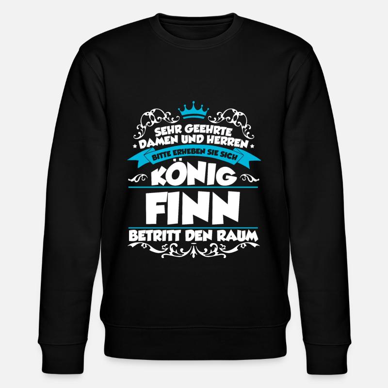Finn Name Design - Stanley/Stella Unisex Bio-Sweatshirt CHANGER - Schwarz