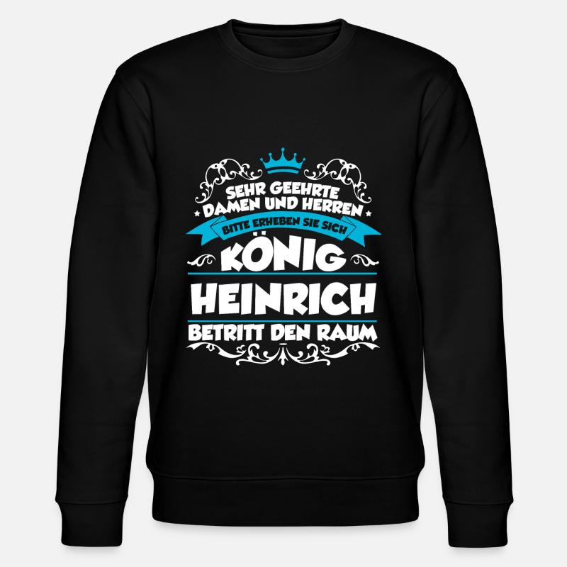 Heinrich Name Design - Stanley/Stella Unisex Bio-Sweatshirt CHANGER  - Schwarz