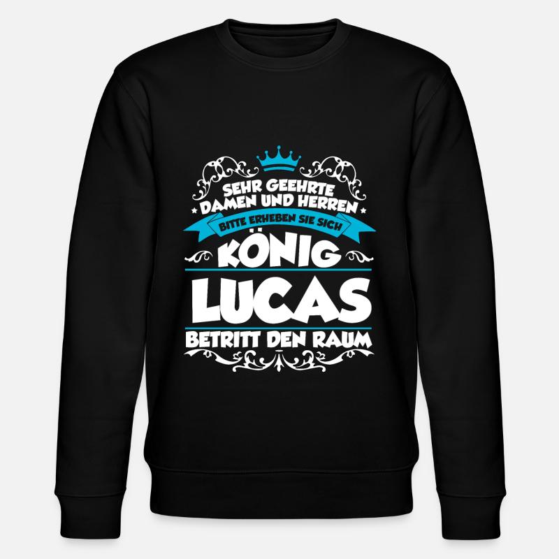 Lucas Name Design - Stanley/Stella Unisex Bio-Sweatshirt CHANGER  - Schwarz