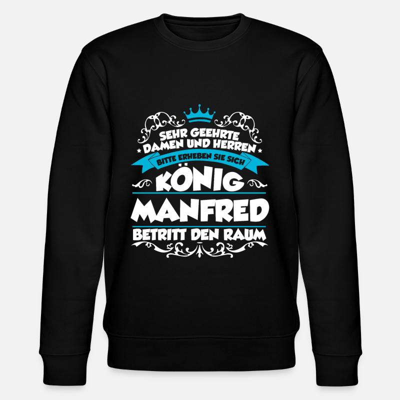 Manfred Name Design - Stanley/Stella Unisex Bio-Sweatshirt CHANGER  - Schwarz
