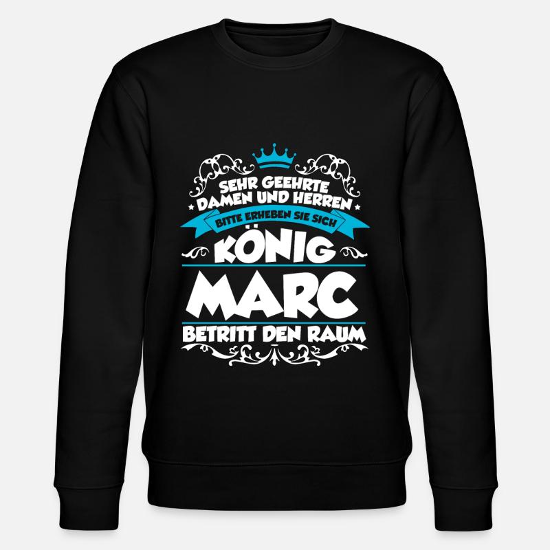 Marc Name Design - Stanley/Stella Unisex Bio-Sweatshirt CHANGER  - Schwarz