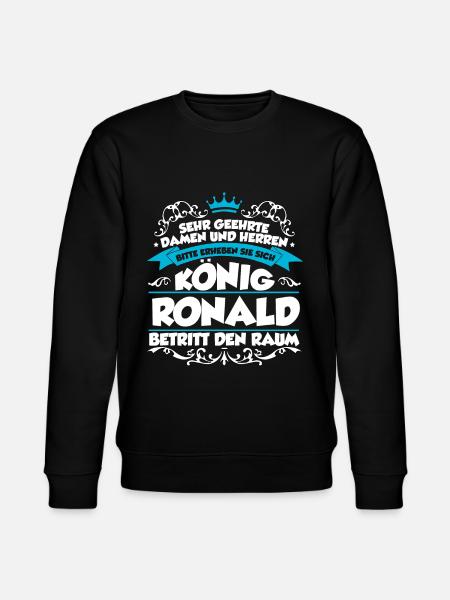 Ronald Name Design - Stanley/Stella Unisex Bio-Sweatshirt CHANGER  - Schwarz