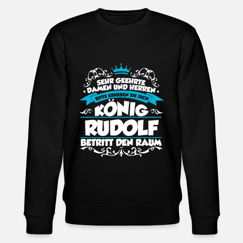 Rudolf Name Design - Stanley/Stella Unisex Bio-Sweatshirt CHANGER  - Schwarz