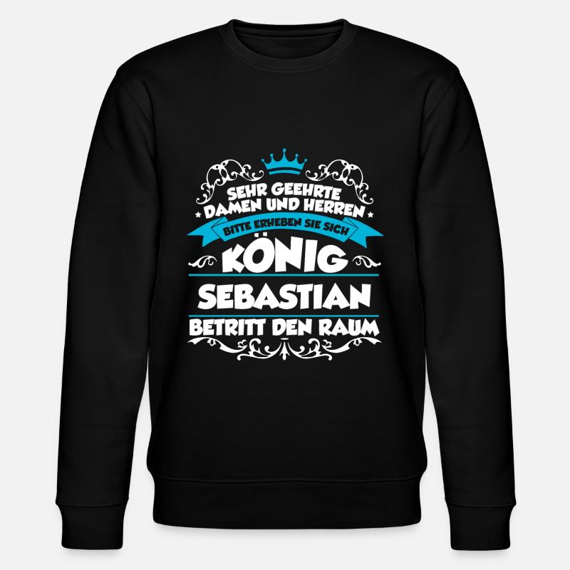Sebastian Name Design - Stanley/Stella Unisex Bio-Sweatshirt CHANGER  - Schwarz