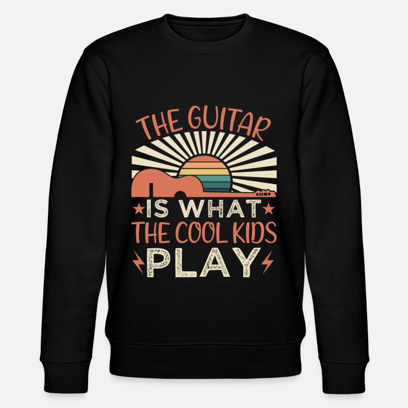 Witziger Gitarre Spruch - Stanley/Stella Unisex Bio-Sweatshirt CHANGER  - Schwarz