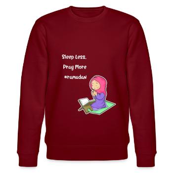 Koran Surah verse Allah Allah Islam Muslim Gift - Stanley/Stella CHANGER Unisex Organic Sweatshirt - burgundy - Front - Nik (191cm) & Marisol (170cm)