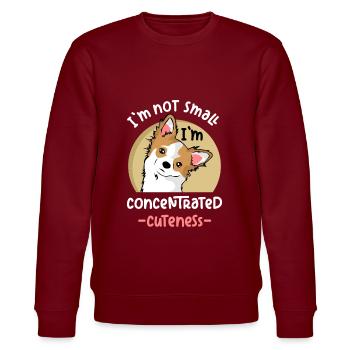 Chihuahua love owner miss lovers sweetie - Stanley/Stella CHANGER Unisex Organic Sweatshirt - burgundy - Front - Nik (191cm) & Marisol (170cm)