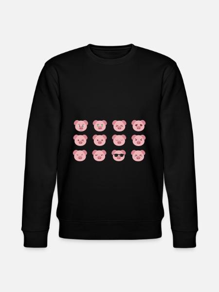 Funny pig faces. - Stanley/Stella CHANGER Unisex Organic Sweatshirt - black