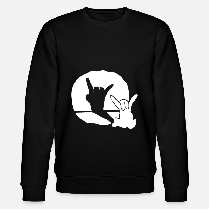 Rock Hase Osterhase Ostern - Stanley/Stella Unisex Bio-Sweatshirt CHANGER  - Schwarz