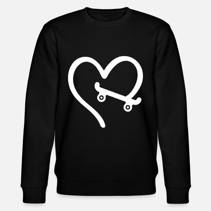 Skateboard Heart Skater - Sweat bio CHANGER Stanley/Stella Unisexe - noir