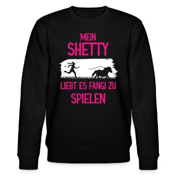 Shetty spielt Fangi - Stanley/Stella Unisex Bio-Sweatshirt CHANGER  - Schwarz - Vorne - Nik (191cm) & Marisol (170cm)