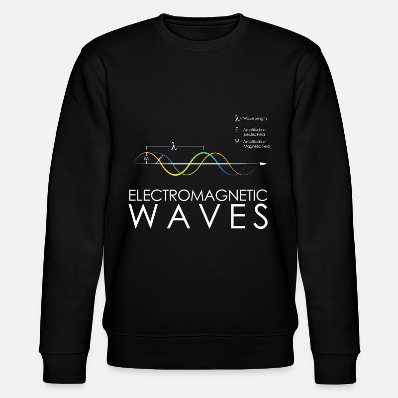 Physics Electromagnetic waves - Stanley/Stella CHANGER Unisex Organic Sweatshirt - black