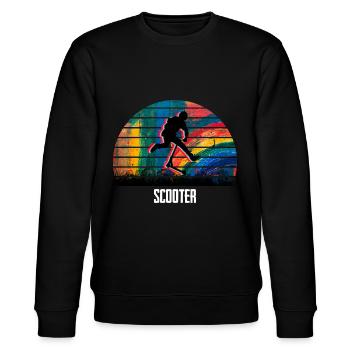 Roller - Stanley/Stella Unisex Bio-Sweatshirt CHANGER  - Schwarz - Vorne - Nik (191cm) & Marisol (170cm)