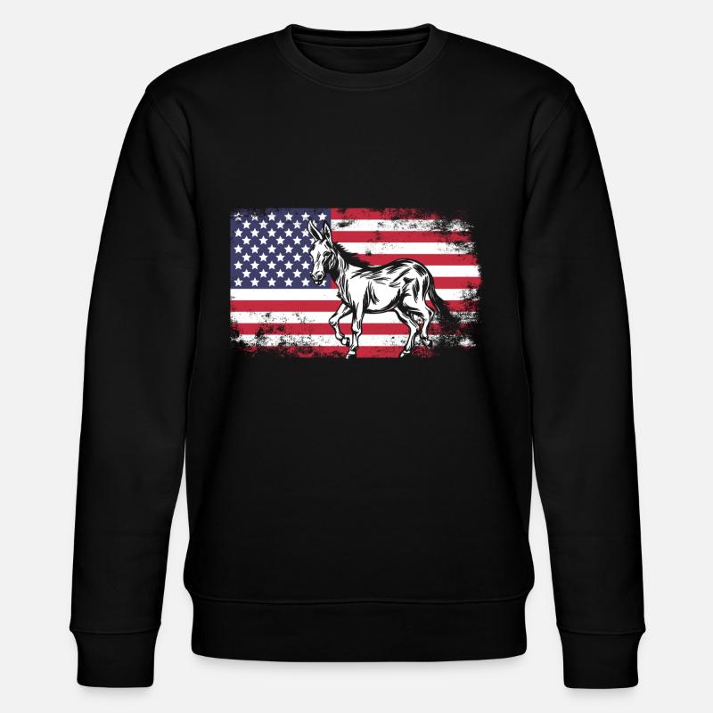 Donkey Mule USA - Stanley/Stella CHANGER Unisex Organic Sweatshirt - black