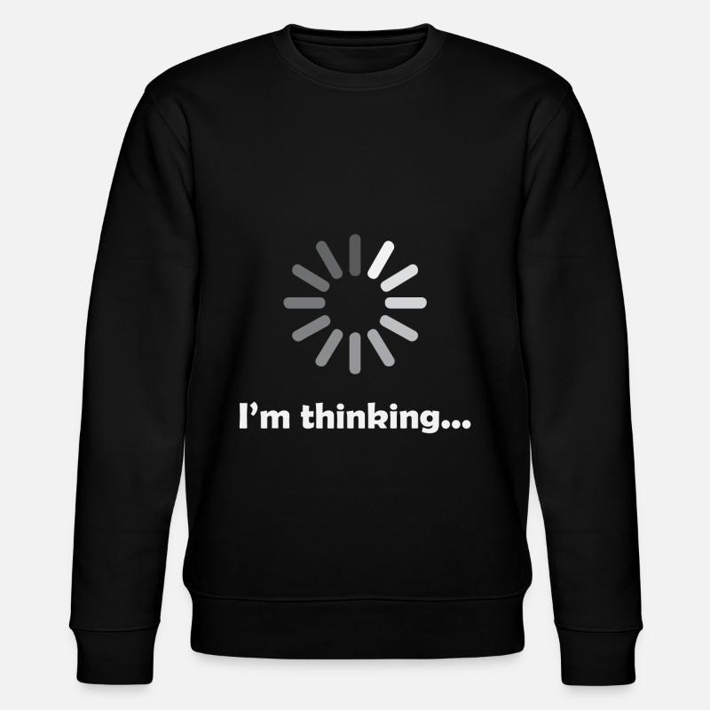 i m thinking F - Stanley/Stella Unisex Bio-Sweatshirt CHANGER  - Schwarz