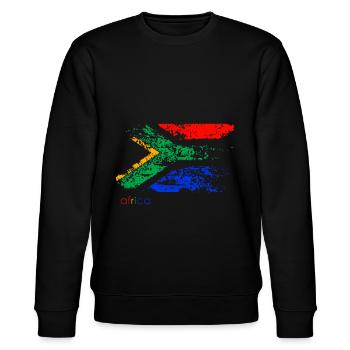 africa F - Stanley/Stella Unisex Bio-Sweatshirt CHANGER  - Schwarz - Vorne - Nik (191cm) & Marisol (170cm)